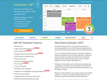 DHTMLX Scheduler .NET